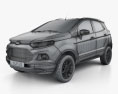 Ford Ecosport Titanium with HQ interior 2019 3d model wire render