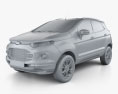 Ford Ecosport Titanium with HQ interior 2019 3d model clay render