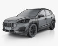 Ford Kuga hybrid ST-Line 2022 3d model wire render