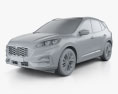 Ford Kuga hybrid ST-Line 2022 3d model clay render