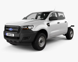 Ford Ranger Double Cab Chassis XL 2020 3D model