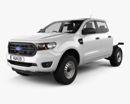 Ford Ranger Double Cab Chassis XL 2021 3D model