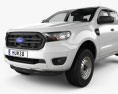 Ford Ranger Double Cab Chassis XL 2021 3d model