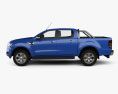 Ford Ranger Cabina Doppia XLT 2018 Modello 3D vista laterale