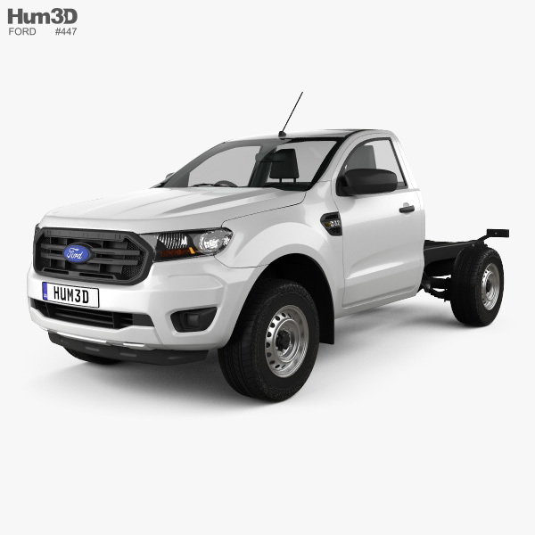 Ford Ranger Cabina Simple Chassis XL 2018 Modelo 3D