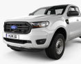 Ford Ranger Super Cab Chassis XL 2021 3d model