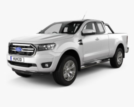 Ford Ranger Super Cab XLT 2021 3D model