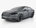 Ford Fusion Titanium with HQ interior 2018 3d model wire render