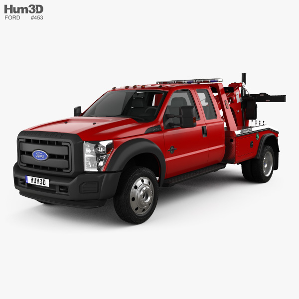 Ford F-450 Super Cab Jerr-Dan MPL-40 Wrecker 2016 3D model
