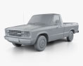 Ford Courier 1977 3d model clay render