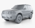 Ford Explorer Sport XLT 2005 3d model clay render