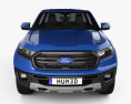 Ford Ranger Super Crew Cab FX4 Lariat US-spec 2021 3d model front view