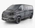 Ford Tourneo Custom L2 2022 3d model wire render