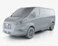 Ford Tourneo Custom L2 2022 3D-Modell clay render