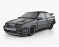 Ford Sierra Cosworth RS500 1986 3d model wire render