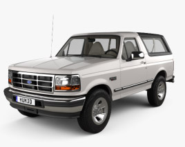 Ford Bronco HQインテリアと 1992 3Dモデル