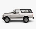 Ford Bronco with HQ interior 1996 3d model side view