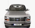Ford Bronco with HQ interior 1996 3d model front view
