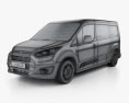 Ford Transit Connect LWB with HQ interior 2016 3d model wire render