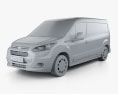 Ford Transit Connect LWB with HQ interior 2016 3d model clay render