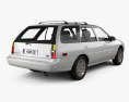 Ford Escort wagon 2003 3D 모델  back view