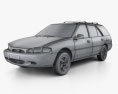 Ford Escort wagon 2003 3D-Modell wire render