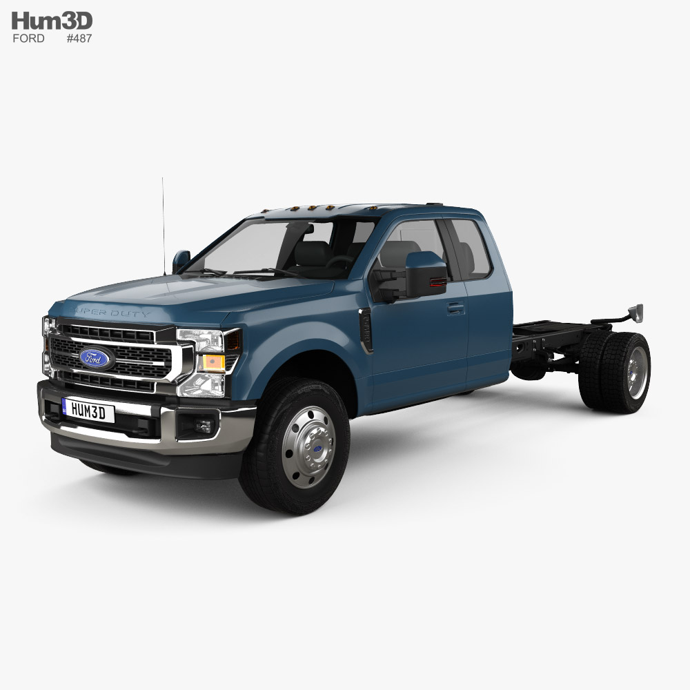 Ford F-550 Super Duty Super Cab Chassis Lariat 2022 Modelo 3d