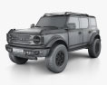 Ford Bronco Badlands Preproduction 4도어 2022 3D 모델  wire render
