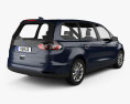 Ford Galaxy 2022 3d model back view