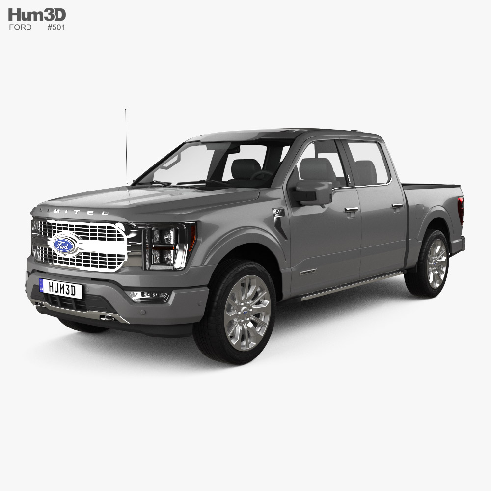 Ford F-150 Super Crew Cab 5.5ft bed Limited 2022 3Dモデル