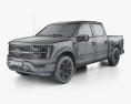 Ford F-150 Super Crew Cab 5.5ft bed Limited 2022 3d model wire render