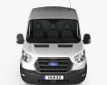 Ford Transit 厢式货车 L3H2 Trendline 2018 3D模型 正面图