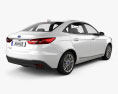 Ford Escort Titanium 2022 3D-Modell Rückansicht