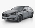 Ford Escort Titanium 2022 3D-Modell wire render