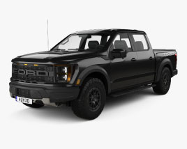 Ford F-150 Super Crew Cab 5.5 ft Bed Raptor Performance Package 2022 3Dモデル