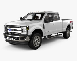 Ford F-350 Super Duty Super Crew Cab King Ranch with HQ interior 2018 3D model