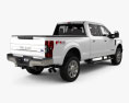 Ford F-350 Super Duty Super Crew Cab King Ranch with HQ interior 2018 3d model back view