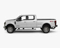 Ford F-350 Super Duty Super Crew Cab King Ranch with HQ interior 2018 3d model side view