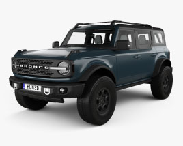 Ford Bronco Badlands Preproduction 4도어 인테리어 가 있는 2022 3D 모델 
