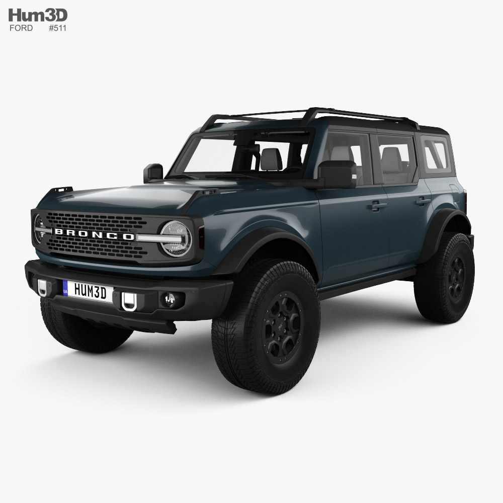 Ford Bronco Badlands Preproduction 4门 带内饰 2020 3D模型