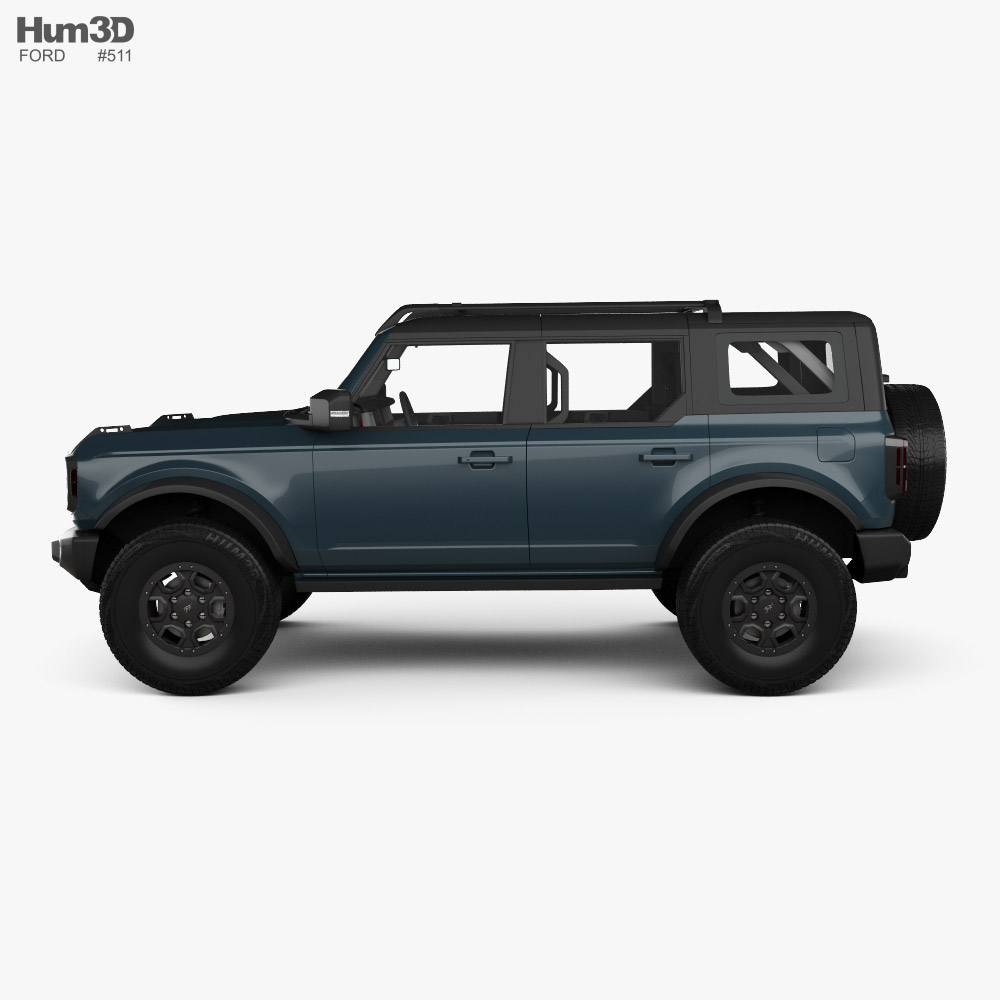 Ford Bronco Badlands Preproduction 4door with HQ interior 2022 3D model Vehicles on Hum3D