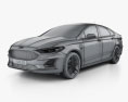 Ford Fusion Energi 2021 3D 모델  wire render