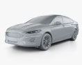 Ford Fusion Energi 2021 3D модель clay render