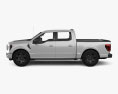 Ford F-150 Super Crew Cab 55ft bed XLT 2022 3d model side view