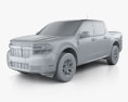 Ford Maverick hybrid XLT 2022 3d model clay render