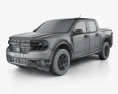 Ford Maverick Lariat 2022 3D模型 wire render