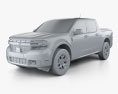 Ford Maverick Lariat 2022 3d model clay render