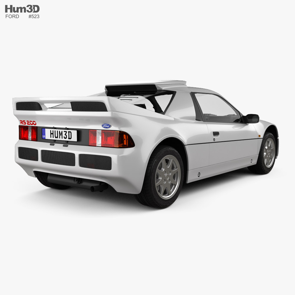 Ford RS200 1984 3D модель back view