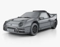 Ford RS200 1984 3D模型 wire render
