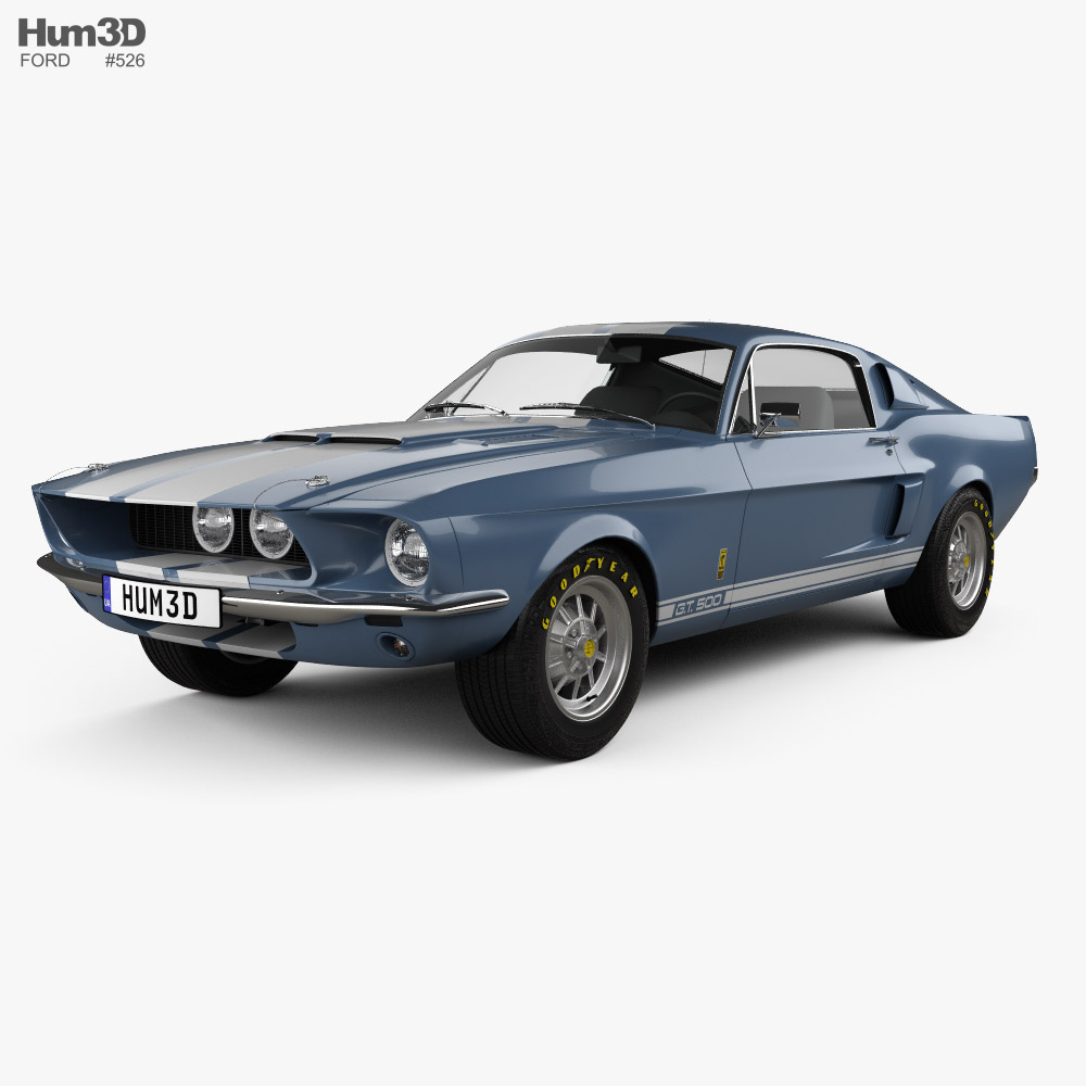 Ford Mustang Shelby GT 500 1967 3D 모델 